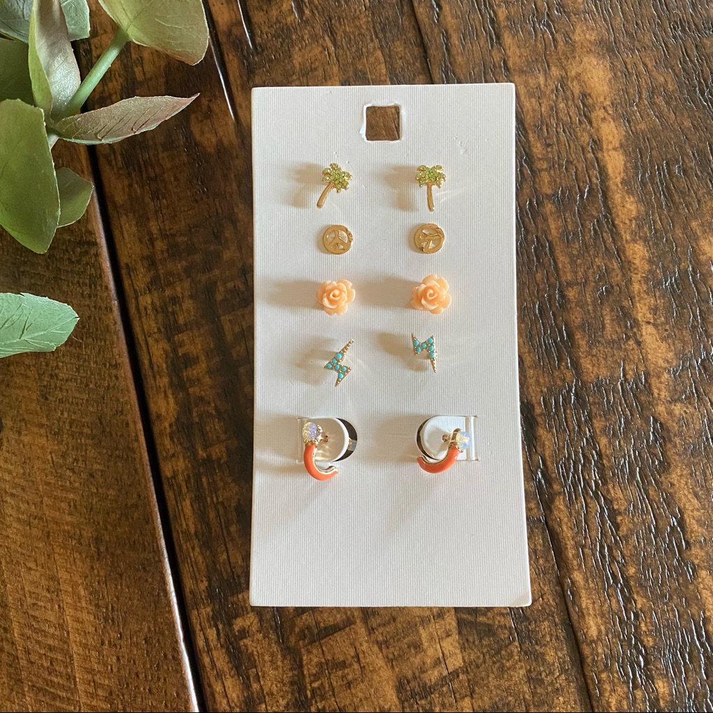 Nwt Old Navy 5 Pair Earring Pack